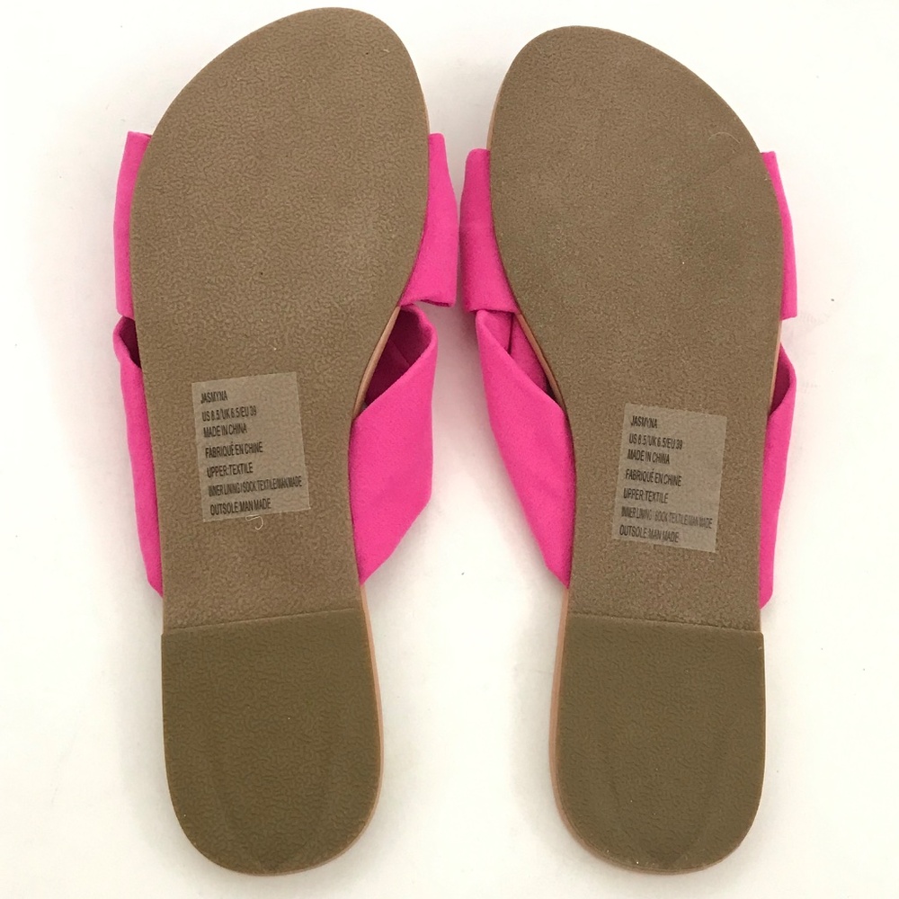 JUSTFAB Pink Sandals Slip On Slide Sandals Women’s Size 8.5 - Picture 12 of 16